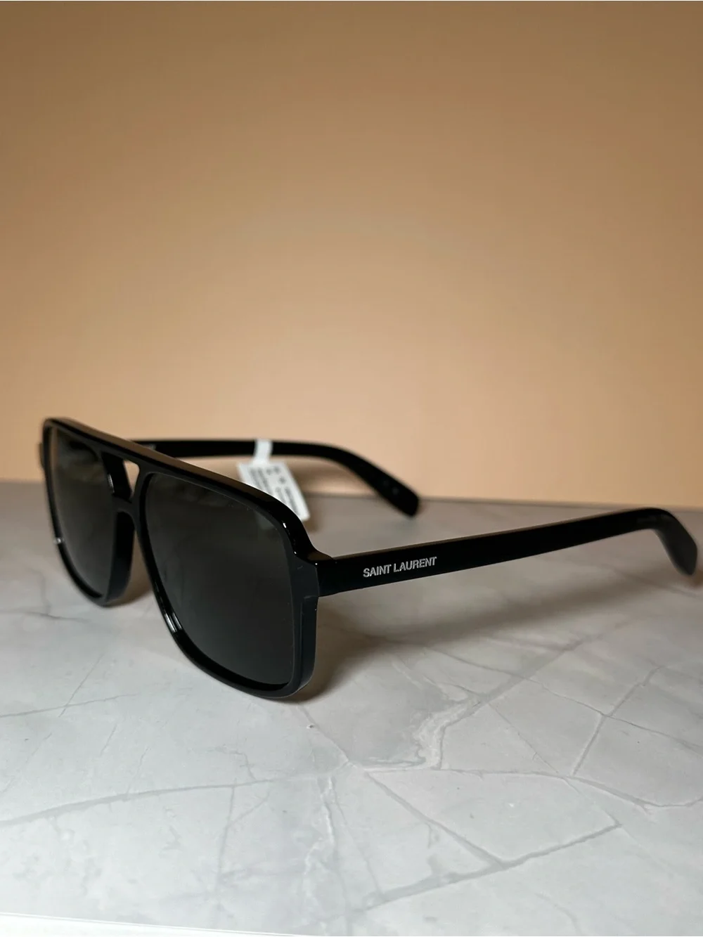 Saint Laurent SL176 001 Black Square Aviator Sunglasses 58-14-145 Made in Italy